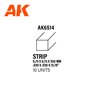 AK Interactive 6514 STYRENE STRIPS 0.75mm x 0.75mm x 350mm - 10szt.