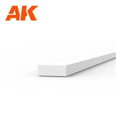 AK Interactive 6515 STYRENE STRIPS 0.75mm x 2.00mm x 350mm - 10szt.