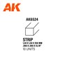 AK Interactive STYRENE STRIPS 1.50mm x 1.50mm x 350mm - 10szt.