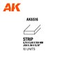 AK Interactive STYRENE STRIPS 0.75mm x 3.00mm x 350mm - 10szt.