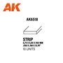 AK Interactive 6518 STYRENE STRIPS 0.75mm x 5.00mm x 350mm - 10szt.