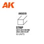 AK Interactive 6519 STYRENE STRIPS 1.00mm x 1.00mm x 350mm - 10szt.