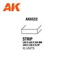AK Interactive 6522 STYRENE STRIPS 1.00mm x 4.00mm x 350mm - 10szt.