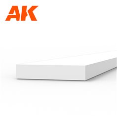 AK Interactive 6523 STYRENE STRIPS 1.00mm x 5.00mm x 350mm - 10szt.