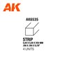 AK Interactive 6535 STYRENE STRIPS 5.00mm x 5.00mm x 350mm - 4szt.