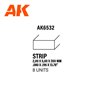 AK Interactive 6532 STYRENE STRIPS 2.00mm x 5.00mm x 350mm - 8szt.