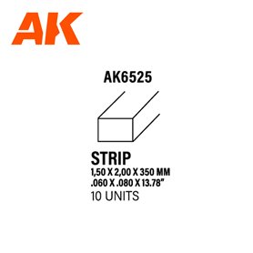 AK Interactive Strips 1.50 x 2.00 x 350mm - STYRENE STR