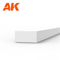AK Interactive 6526 STYRENE STRIPS 1.50mm x 3.00mm x 350mm - 10szt.