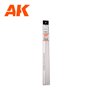 AK Interactive 6554 STYRENE HALF CANE 4.00mm x 350mm - 3szt.