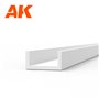 AK Interactive U Channel 3.0 width x 350mm - STYRENE ST