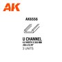 AK Interactive U Channel 4.0 width x 350mm - STYRENE ST