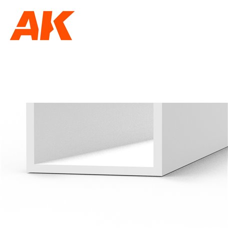 AK Interactive U Channel 5.0 width x 350mm - STYRENE ST