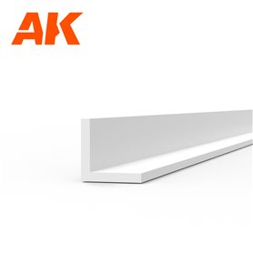 AK Interactive Angle 2.0 x 2.0 x 350mm - STYRENE STRIP