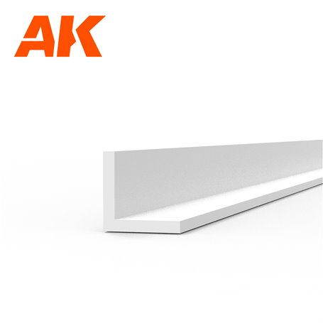 AK Interactive Angle 2.0 x 2.0 x 350mm - STYRENE STRIP