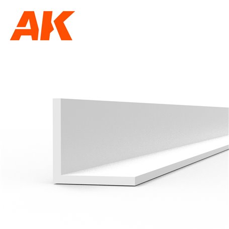 AK Interactive 6551 STYRENE ANGLE 2.5mm x 2.5mm x 350mm - 4szt.