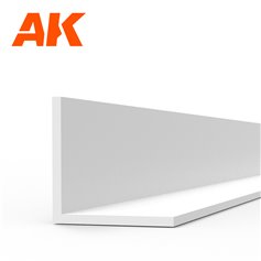 AK Interactive 6552 STYRENE ANGLE 3.5mm x 3.5mm x 350mm - 3szt.