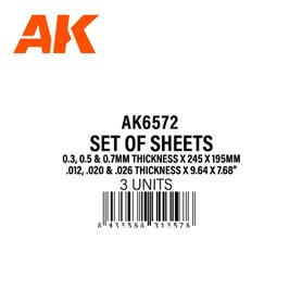 AK Interactive 0.25mm thickness x 245 x 195mm - STYRENE
