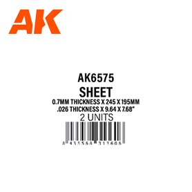 AK Interactive 0.7mmthickness x 245 x 195mm - STYRENE S
