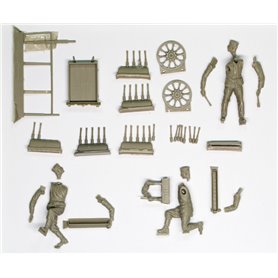 Copper State Models F32-006 German Aerodrome Personnel Ordnance Team w/Cart WWI Figures