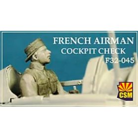 Copper State Models F32-045 French Airman Cockpit Check WWI Figures