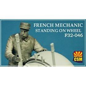 Copper State Models F32-046 French Mechanic Standing On Wheel WWI Figures