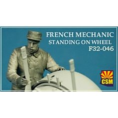Copper State Models 1:32 FRENCH MECHANIC STANDING ON WHEEL WWI FIGURES 