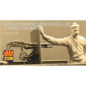 Copper State Models F35-034 French Marine Armoured Car Leaning Crewman