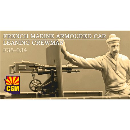 Copper State Models F35-034 French Marine Armoured Car Leaning Crewman