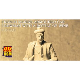 Copper State Models F35-037 French Marine Armoured Car Crewman With A Bottle Of Wine