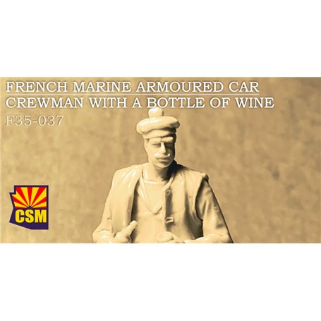 Copper State Models 1:35 FRENCH MARINE ARMOURED CAR CREWMAN WITH A BOTTLE OF WINE