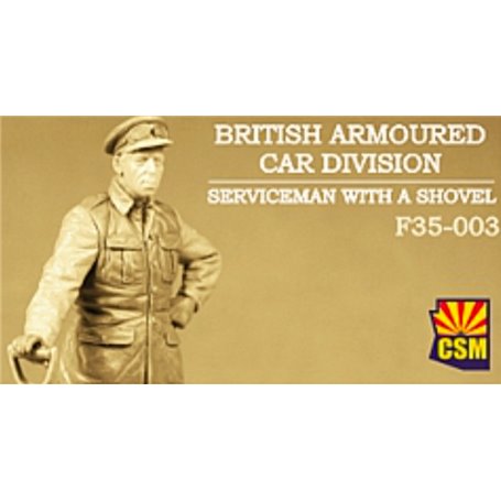 Copper State Models F35-003 British Armoured Car Division Serviceman With A Shovel