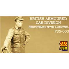 Copper State Models F35-003 British Armoured Car Division Serviceman With A Shovel 