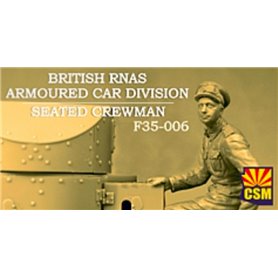 Copper State Models F35-006 British RNAS Armoured Car Division Seated Crewman
