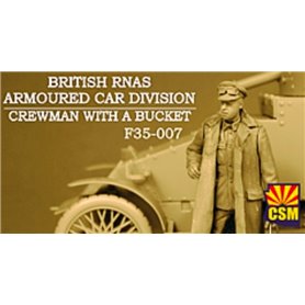 Copper State Models F35-007 British RNAS Armoured Car Division Crewman With A Bucket
