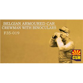 Copper State Models F35-019 Belgian Armoured Car Crewman With Binoculars