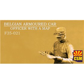 Copper State Models F35-021 Belgian Armoured Car Officer With A Map