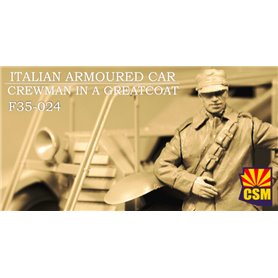 Copper State Models F35-024 Italian Armoured Car Crewman With A Greatcoat