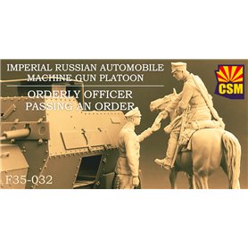 Copper State Models F35-032 Imperial Russian Automobile Machine Gun Platoon Orderly Officer Passing An Order