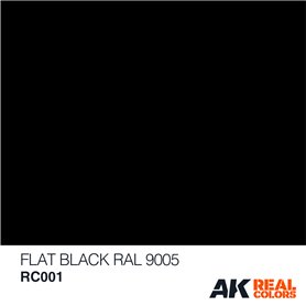 AK Interactive REAL COLORS RC001 Flat Black - 10ml