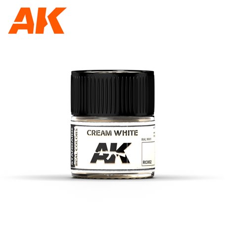 AK Interactive REAL COLORS RC002 Cream White - RAL 9001 - 10ml