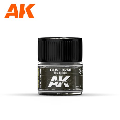 AK Interactive REAL COLORS RC026 Olive Drab - FS 34087 - 10ml