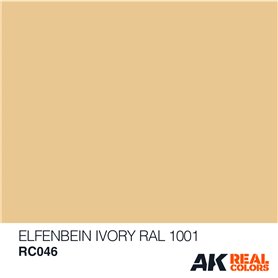 AK Interactive REAL COLORS RC046 Elfenbein-Ivory - RAL 1001 - Interior Color - 10ml
