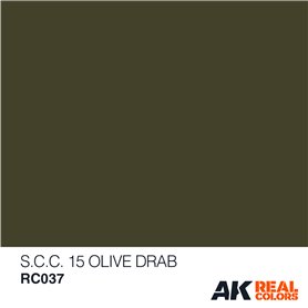 AK Interactive REAL COLORS RC037 S.C.C. 15 Olive Drab - 10ml