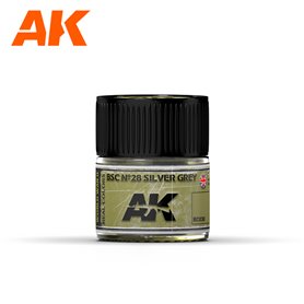 AK Interactive REAL COLORS RC038 BSC Nr.28 Silver Grey - 10ml