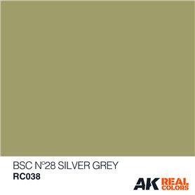 AK Interactive REAL COLORS RC038 BSC Nr.28 Silver Grey - 10ml