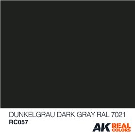 AK Interactive REAL COLORS RC057 Dunkelgrau-Dark Gray - RAL 7021 - 10ml