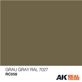 AK Interactive REAL COLORS RC058 Grau-Gray - RAL 7027 - 10ml