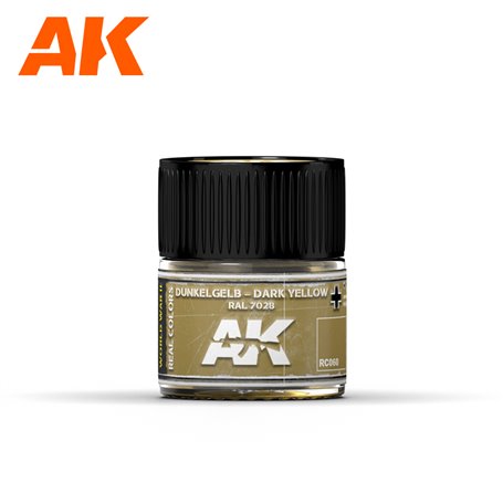 AK Interactive REAL COLORS RC060 Dunkelgelb-Dark Yellow - RAL 7028 - 10ml