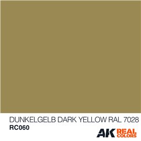 AK Interactive REAL COLORS RC060 Dunkelgelb-Dark Yellow - RAL 7028 - 10ml