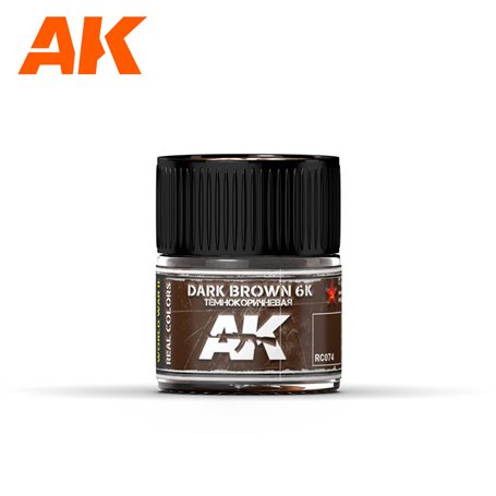 AK Interactive REAL COLORS RC074 Dark Brown 6K - 10ml